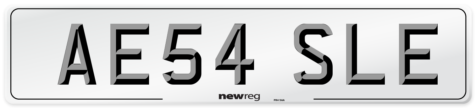 AE54 SLE Number Plate from New Reg
